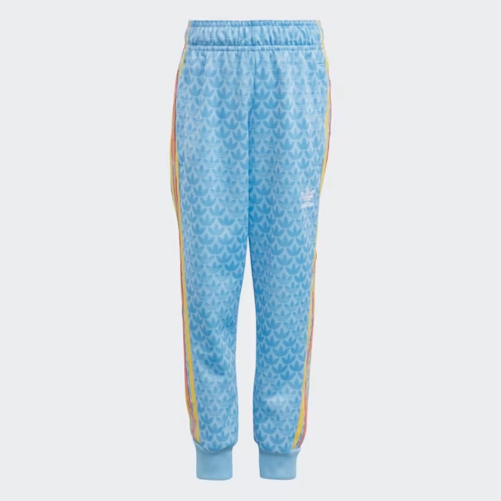 Adidas Blue Trefoil Monogram Jogger Pants